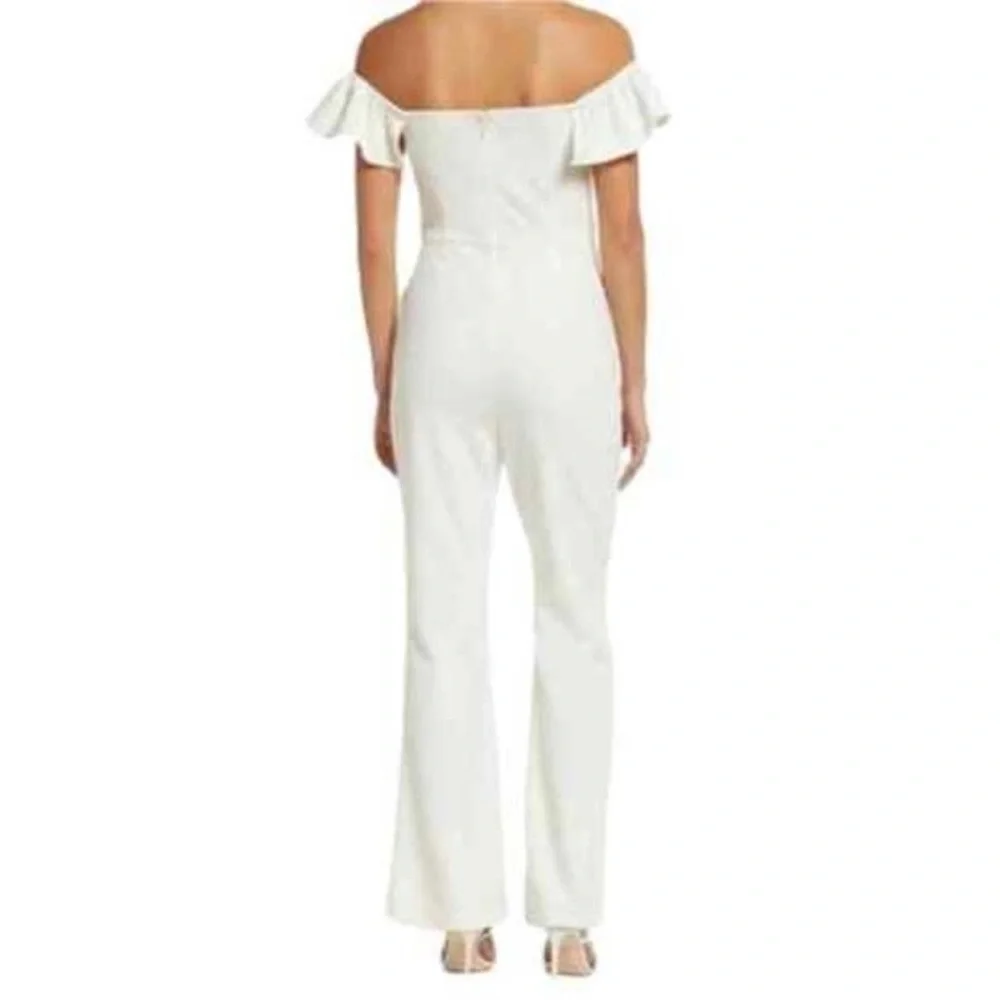 Chelsea 28 size L white off the shoulder jumper with pockets - Picture 2 of 5